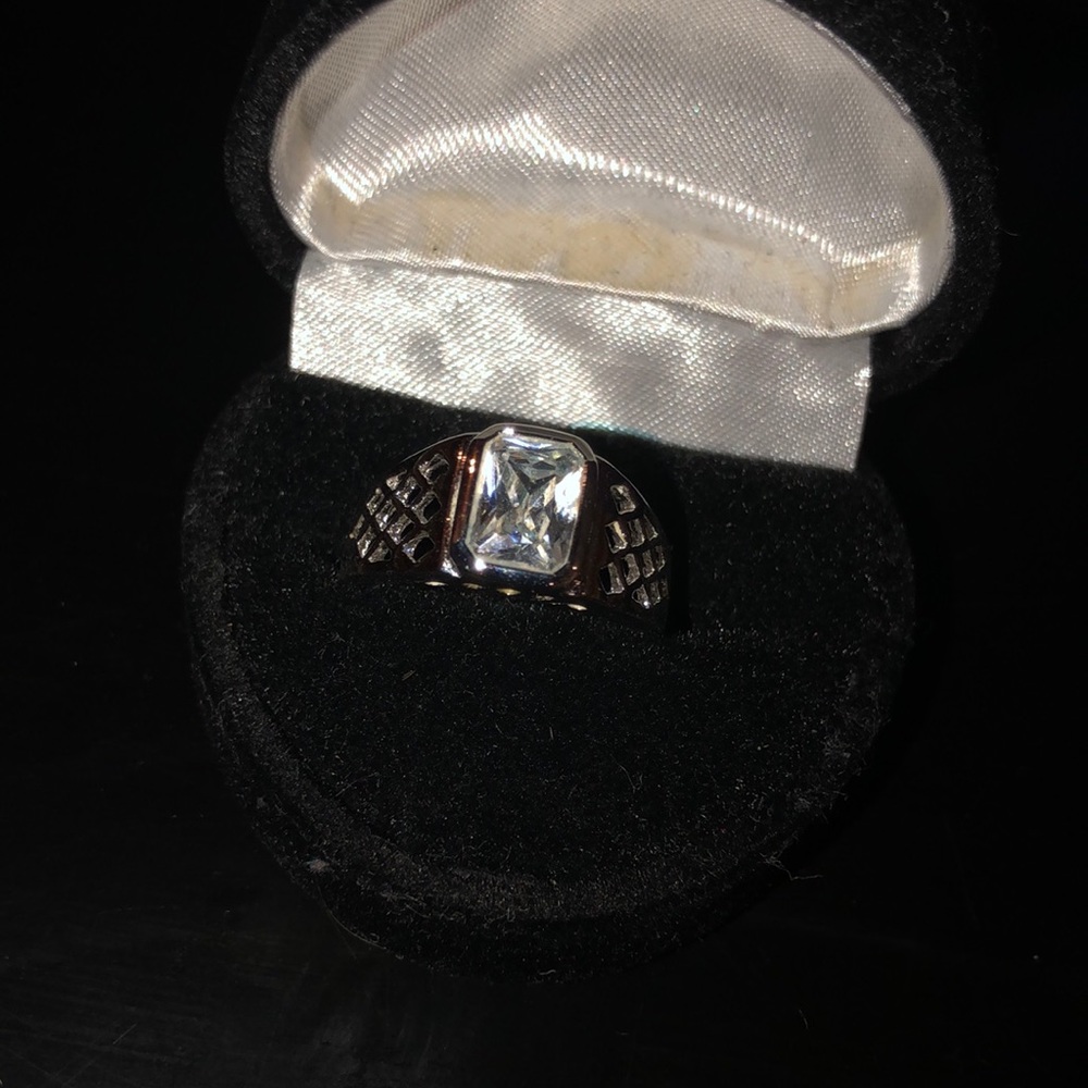 Silver fake Diamond ring